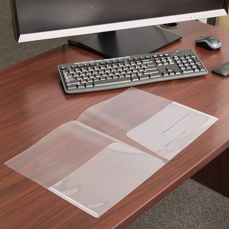 JAM Paper مجلدات تقديم بلاستيكية خفيفة الوزن ومرنة بجيبَين من JAM PAPER - شفاف - 12/عبوة - Image 5